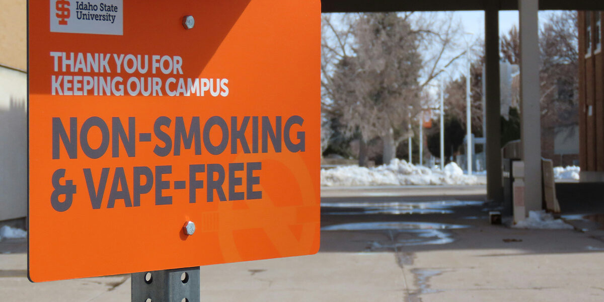 Image of campus non-smoking sign
