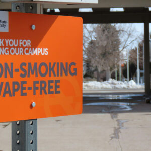 Image of campus non-smoking sign